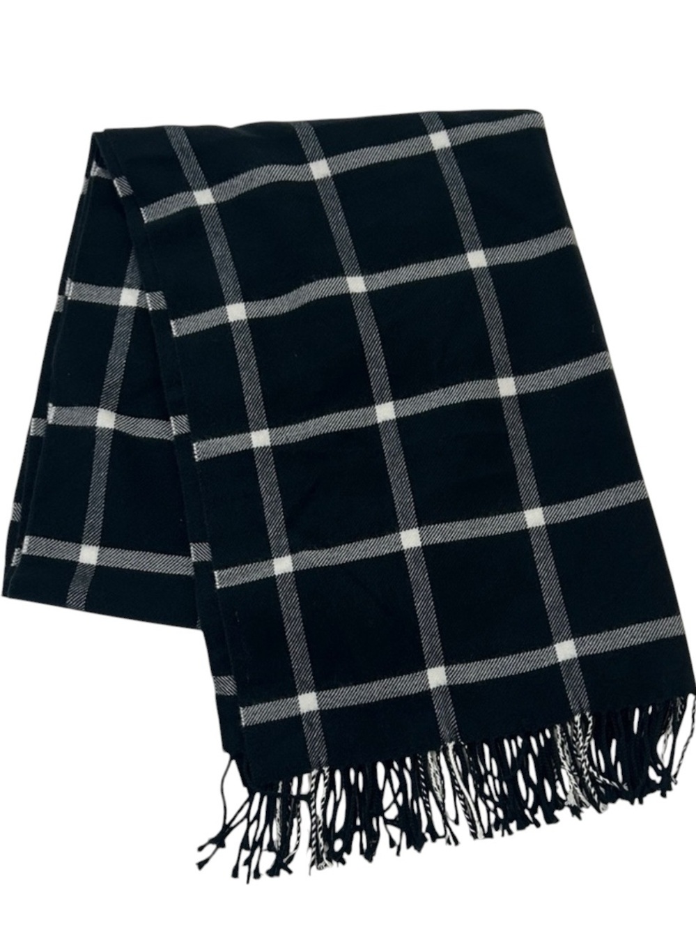 Mark & Graham Classic Black and White Checkered Scarf